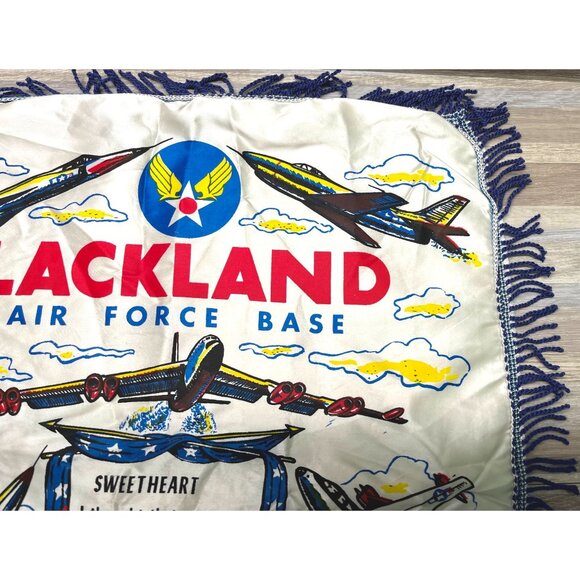 Vintage Lackland Air Force Base Pillow Cover Sweetheart Poem San Antonio TX - Picture 8 of 10